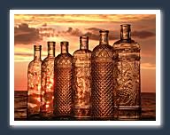 Bottles In Sunset
